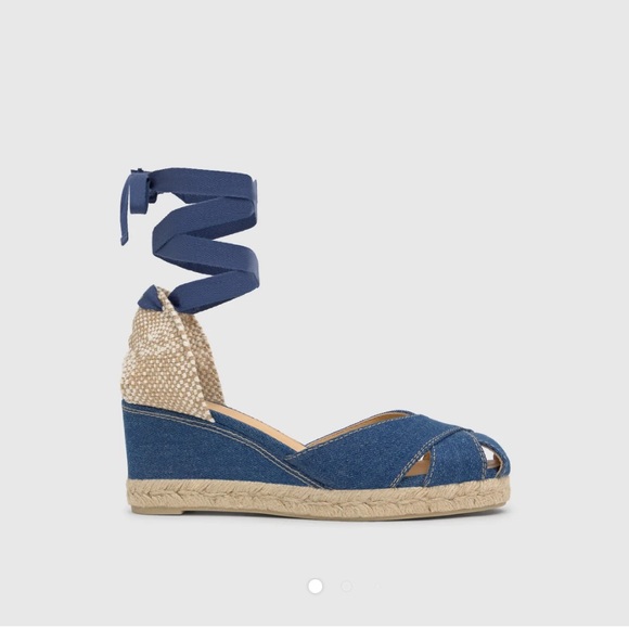 Castaner Denim Wedge Espadrille - Picture 1 of 9